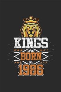 Kings Are Born In 1986: Dotted Bullet Grid Notebook - Journal for Birthday Gift Idea