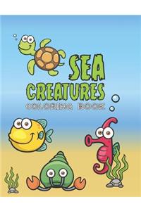 Sea Creatures Coloring Book