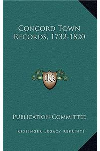 Concord Town Records, 1732-1820
