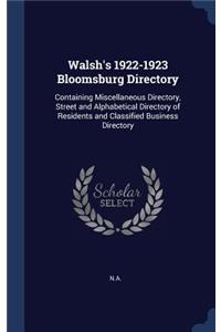 Walsh's 1922-1923 Bloomsburg Directory