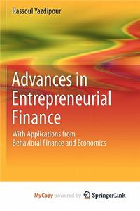Advances in Entrepreneurial Finance