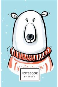 Notebook: Dot-Grid Journal, 122 Pages 5.5x8.5 Winter Christmas Polar Bear: Dot-Grid Journal, 122 Pages 5.5x8.5 Winter Christmas Polar Bear