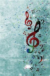 A Splash of Music Sheet Music: 150 page Music Sheet Notebook Journal