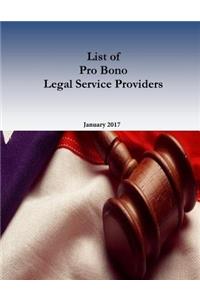 List of Pro Bono Legal Service Providers