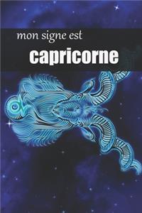 capricorne signe astrologique, carnet ligné