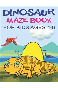 Dinosaur Maze Book for Kids Ages 4-6