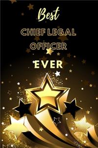 Best Chief Legal Officer Ever: Lined Journal (Black and Gold Stars Design)