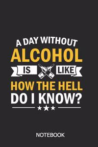 A day without alcohol is like how the hell do i know? Notebook