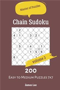 Master of Puzzles - Chain Sudoku 200 Easy to Medium Puzzles 7x7 vol.3