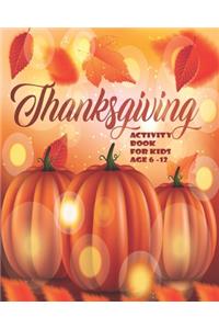 Thanksgiving Activity Book For Kids