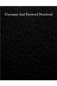 Username And Password Notebook