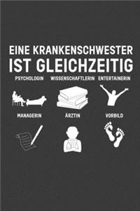 Eine Krankenschwester ist gleichzeitig