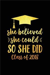 She Believed She Could So She Did Class of 2018