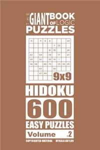 Giant Book of Logic Puzzles - Hidoku 600 Easy Puzzles (Volume 2)