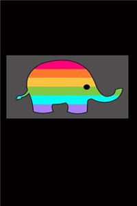 Rainbow Elephant: Beautiful Journal with Rainbow and Elephant on the Cover.