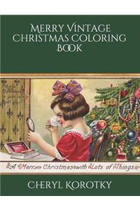 Merry Vintage Christmas Coloring Book