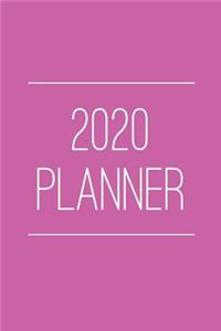 2020 Planner: A Simple & Modern Weekly Planner: 6x9 Satin Matte Bright Pink Cover