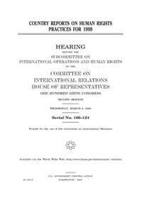 Country reports on human rights practices for 1999