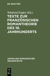 Texte Zur Französischen Romantheorie Des 19. Jahrhunderts