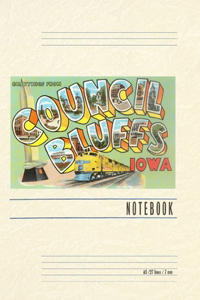 Vintage Lined Notebook Greetings from Councilo Bluffs