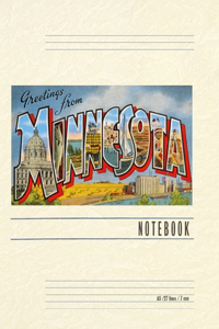 Vintage Lined Notebook Greetings from Minnesota