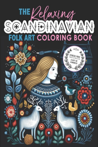 Relaxing Scandinavian Folk Art Coloring Book