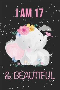 Elephant notebook - I Am 17 & Beautiful