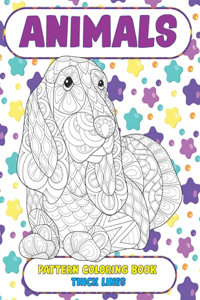 Pattern Coloring Book - Animals - Thick Lines