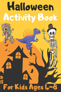 Halloween Activity Book For Kids Ages 4-8