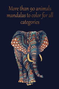More than 90 animals mandalas to color for all categories