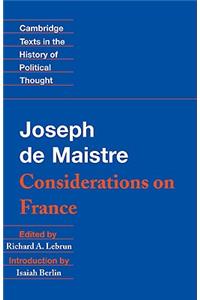 Maistre: Considerations on France