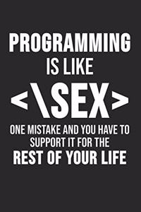 Programming Is Like One Mistake And You Have To Support It For The Rest Of Your Life