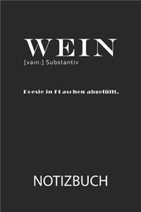wein substantiv Notizbuch