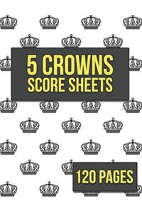 5 Crowns Score Sheets