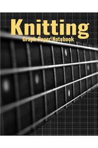 Knitting Graph Paper Notebook: 4:5 Ratio Knitter's Journal, With Colorful Bass Guitar Cover, 120 Pages, 8 x 10 inches / 20.3 x 25.4 cm