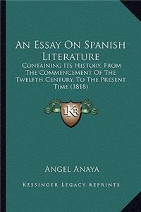 Essay On Spanish Literature