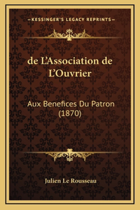 de L'Association de L'Ouvrier