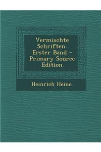 Vermischte Schriften. Erster Band