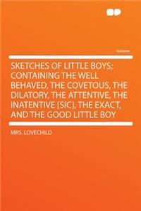 Sketches of Little Boys; Containing the Well Behaved, the Covetous, the Dilatory, the Attentive, the Inatentive [sic], the Exact, and the Good Little Boy