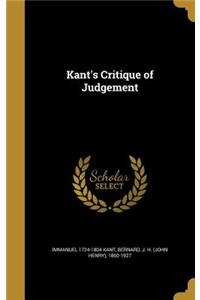 Kant's Critique of Judgement