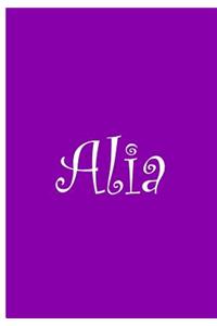 Alia - Purple Personalized Notebook / Extended Lined Pages / Soft Matte