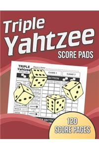 Triple Yahtzee Score Pads