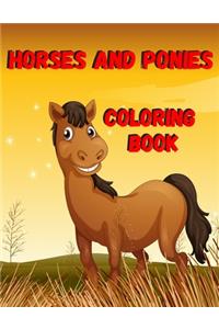 Horses And Ponies Coloring Book