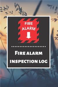 Fire alarm inspection log