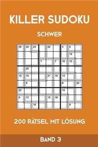 Killer Sudoku Schwer 200 Rätsel Mit Lösung Band3