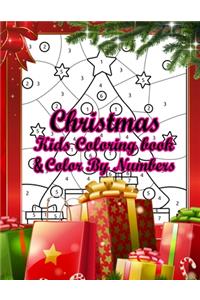 Christmas Kids Coloring Book & Kids Color By Numbers