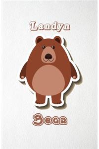 Landyn Bear A5 Lined Notebook 110 Pages