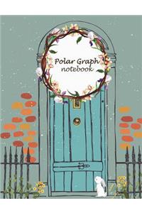 Polar Graph Notebook: Blue House, 1/4 Inch Centered: Polar Coordinates, Polar Graph Paper Notebook 120 Pages Large Print 8.5