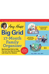 2021 Amy Knapp's Big Grid Family Organizer Wall Calendar