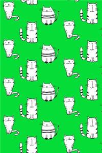 Journal Notebook For Cat Lovers Sketchy Cats Pattern 9
